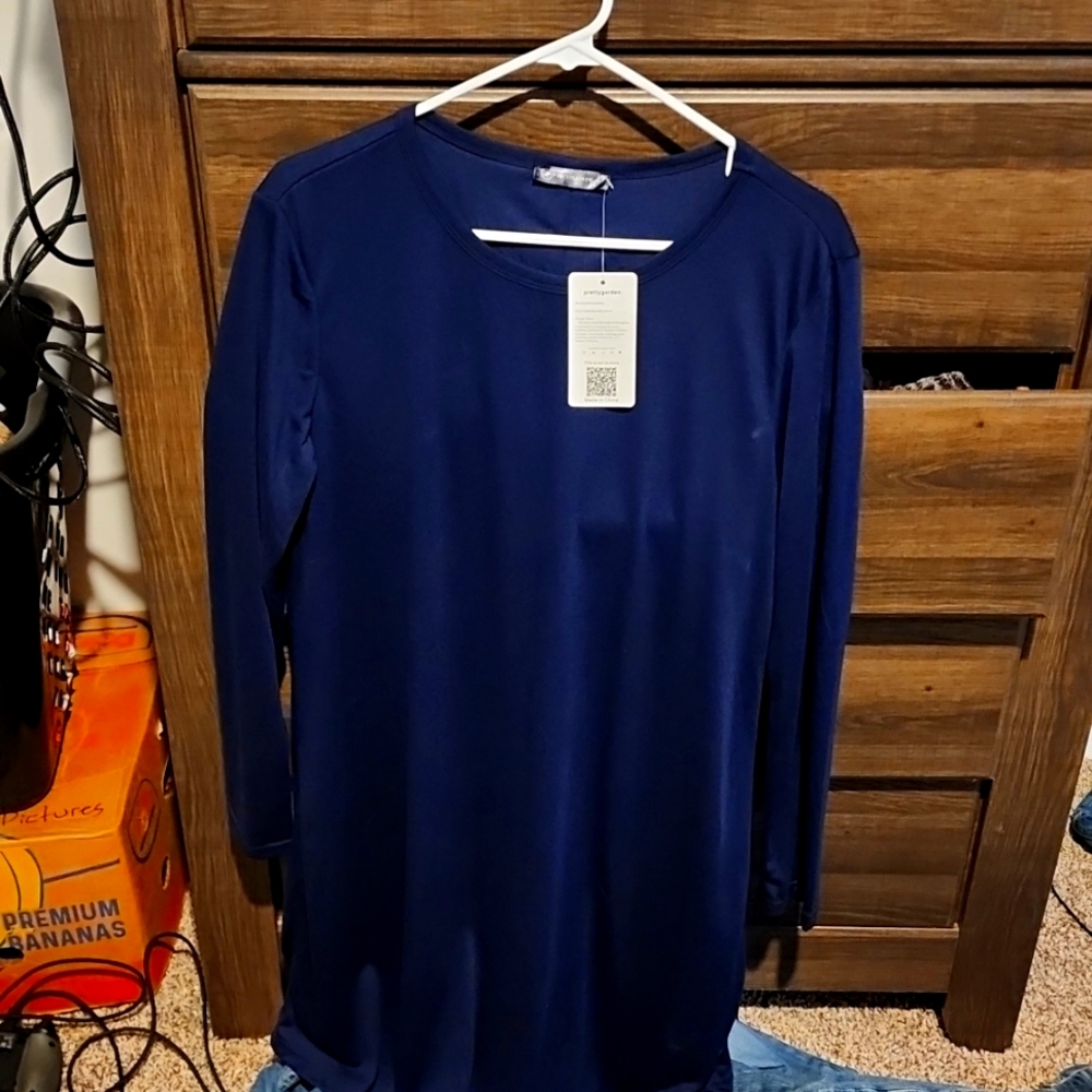 Navy blue long sleeve dress